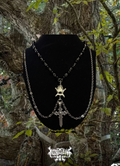 Layered mink vertebrae beaded choker