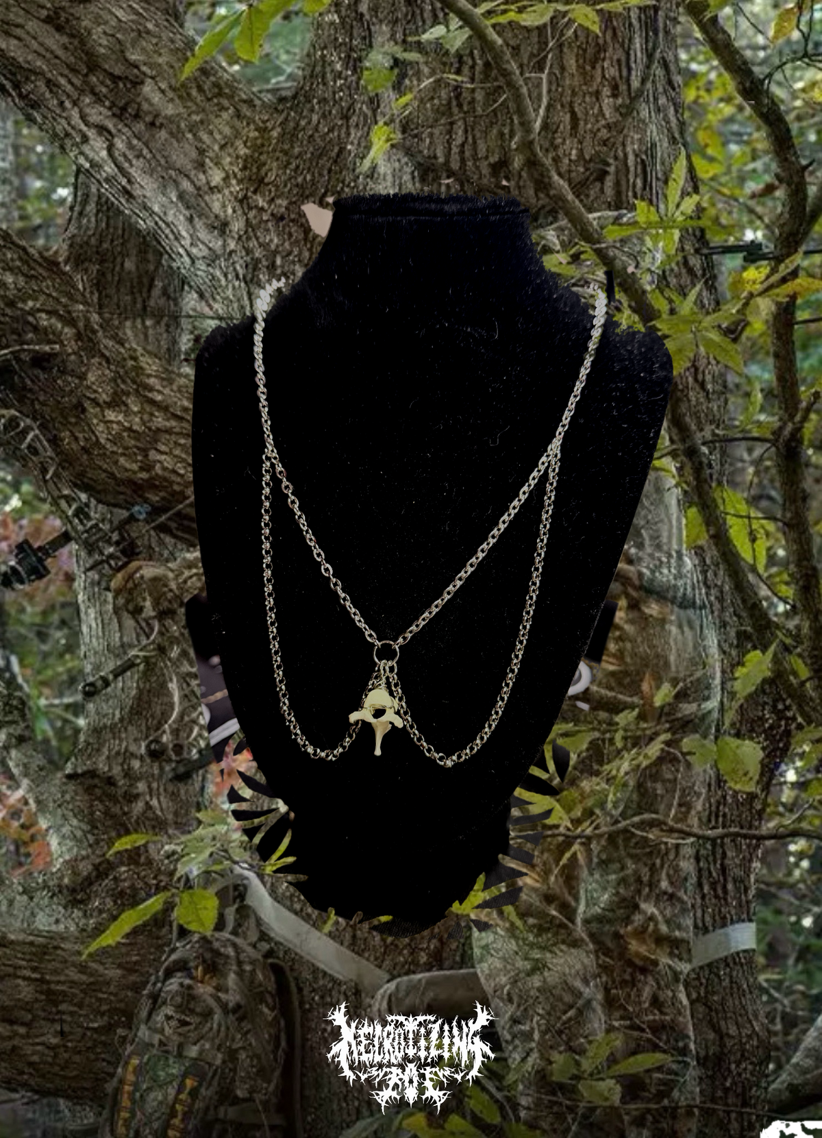 Mink vertebrae chain choker