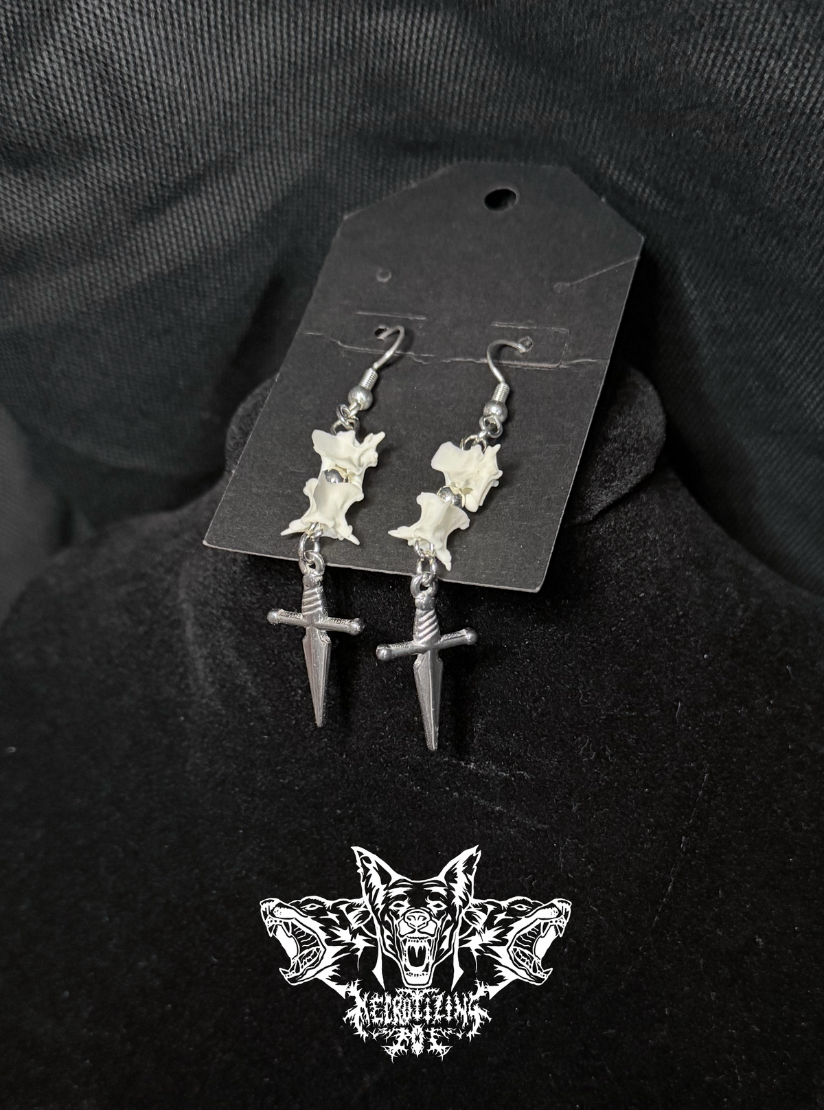 Vertebrae Dagger Earrings