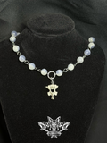 Beaded wrapped vertebrae choker