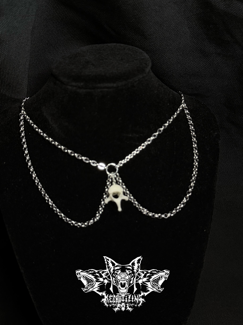 Mink vertebrae chain choker