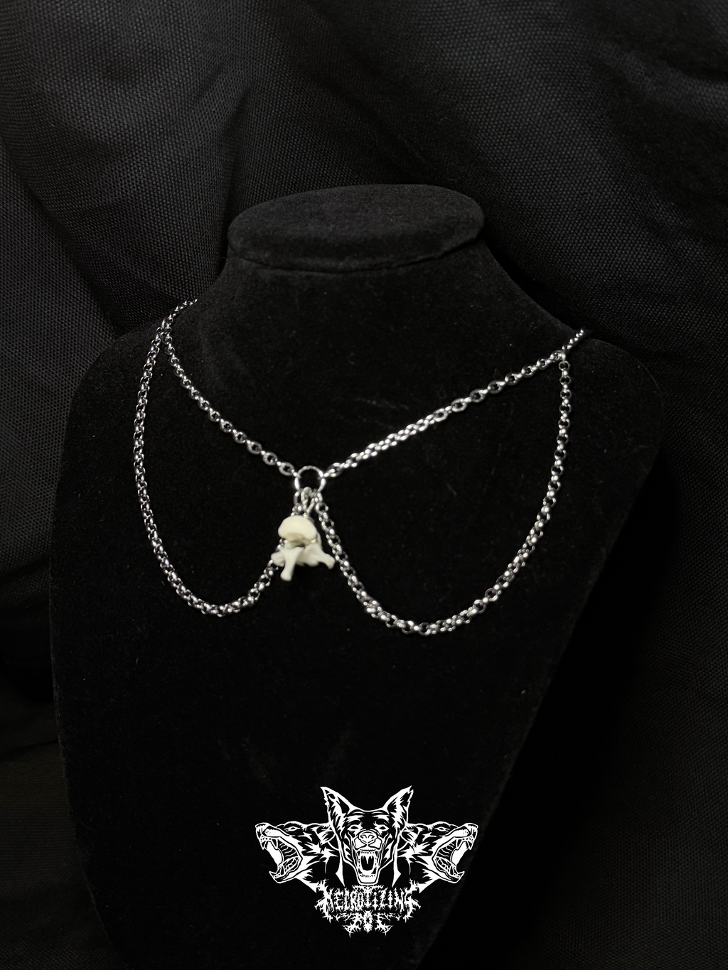 Mink vertebrae chain choker